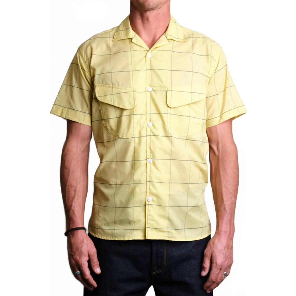 NEW FREENOTE CLOTH dean double pocket shirt in yellow check